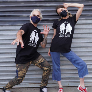 Robi and Heather in Harness the Power of Love T-shirt from Death By Audio