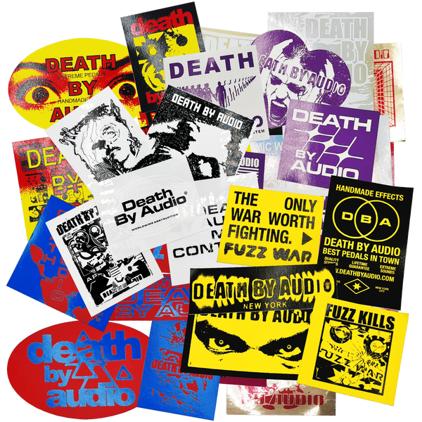 Death By Audio / FUZZ WAR 箱・保証書・付属ステッカー Death By Audio Sticker Packs