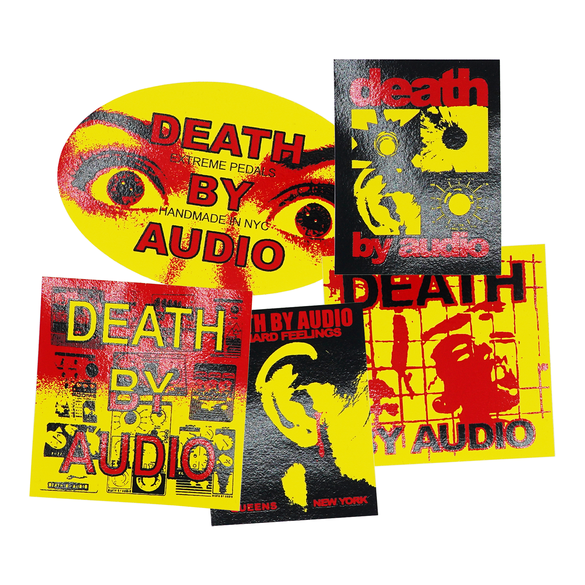 Death Route Sticker Death By Audio Sticker Pack: Yellow/Red/Black
