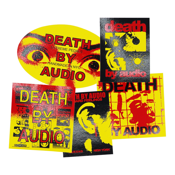 Death By Audio Sticker Pack: Yellow/Red/Black