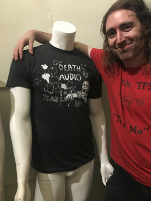 Oliver Ackermann with Death by Audio Ghost t-shirt